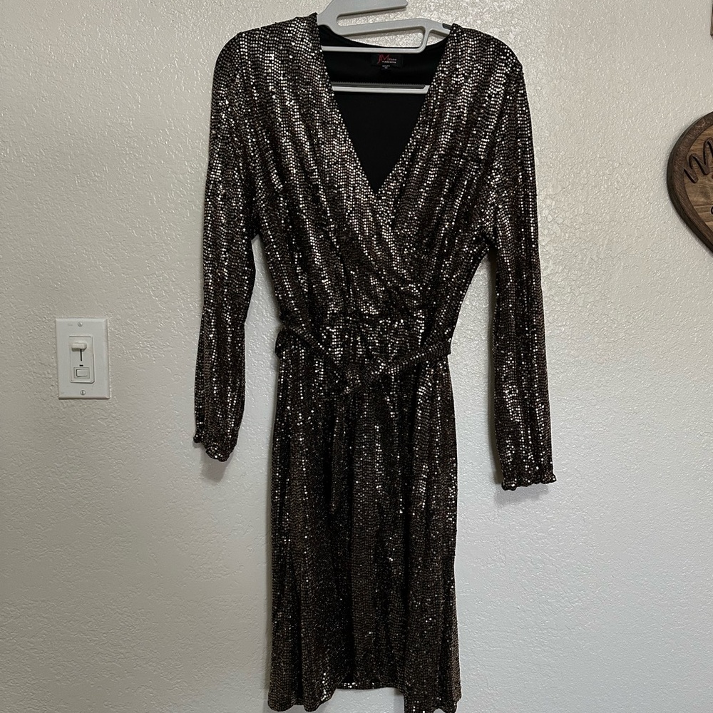 Elegant Black Sequin Dress